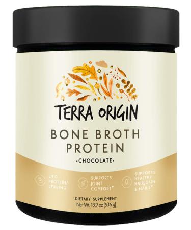 Terra Origin Collagen +Protein Bone Broth Chocolate 18.27 oz (518 g)