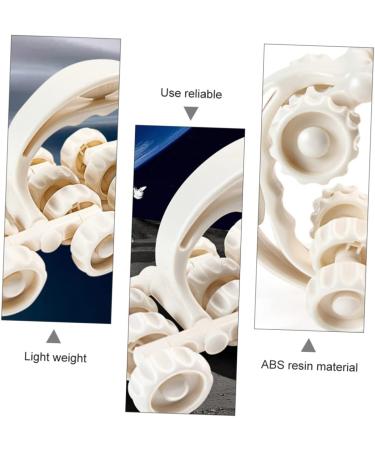 FOMIYES 2 STK Mon Drover Massage Roller - Eco-Friendly Hand Massager for Holz Therapy & Maderoterapia - 18.5x9.5cm White Balls - Buy Online on GoSupps.com