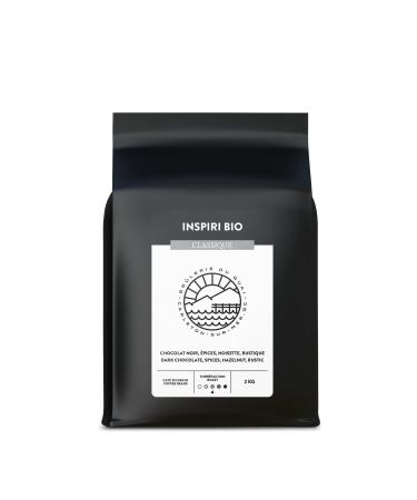 Inspiri Organic Coffee - Medium Roast - Whole Beans - 2 kg - Br lerie du Quai and Design Inspiri Bio - Medium Roast 2 kg