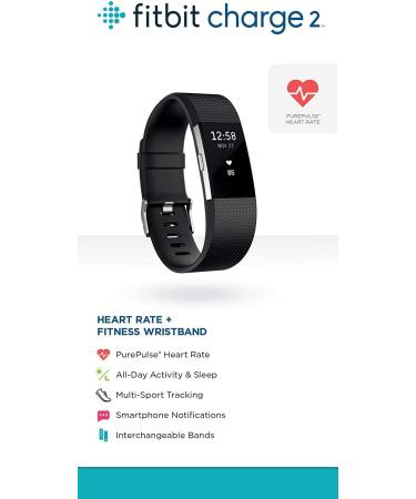 Charge 2 Superwatch Wireless Fitness Tracker | Heart Rate Monitor | Sleep Monitor | Small Black (5.5-6.7 Inch) - US Version - Buy Online on GoSupps.com
