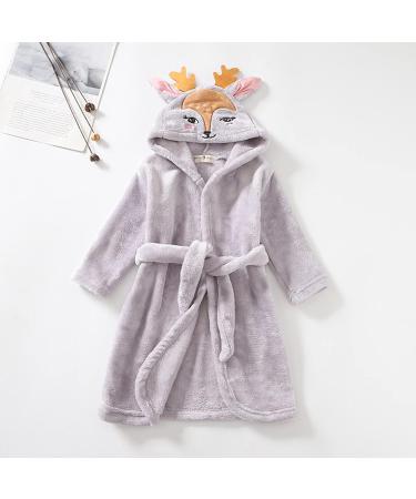 Uiflqxx 3D Animal Baby Bathrobe - Super Soft Flannel Hooded Towels | Personalized Gifts for Ages 6-7 | Cute Nightwear - Buy Online on GoSupps.com