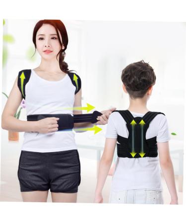 FOMIYES Adjustable Upper Posture Brace for Women Men & Kids - Universal Fit Black Vest for Better Posture Support - Buy Online on GoSupps.com