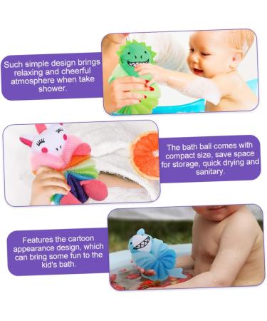 FRCOLOR Bath Scrubber Children's Cartoon Style Skin Scrubber Cleaning Tool Cartoon Bathroom Balls Body cleansers Body Skin Scrubbing Tool Baby Comfortable Cartoon Style Bath Ball - Buy Online on GoSupps.com