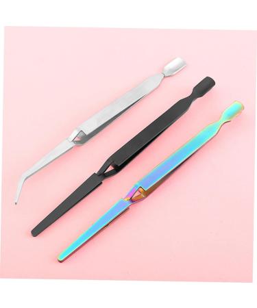 FOMIYES 1pc Tweezers Nail Art Clip Nail Pincher Manicure Tool 17*0.9cm Silver - Buy Online on GoSupps.com