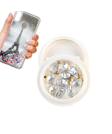 JMEDIC Nail Art Rhinestones | Nail Rhinestone Stones Gems for Nails Nail Jewels Crystal Gemstones Nail Art Rhinestones Kit Manicure DIY Decoration Accessories