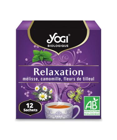 Yogi Yogi Organic Relaxation Infusion 100% Organic Melissa Chamomile and Linden Flowers 12 Heat Sealed Sachets without Staples 21.5 g 310811