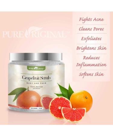 Grapefruit Scrub for Face and Body | Deep Cleansing Exfoliator for Acne-Prone Skin | Brighten Your Complexion | Pure Original - Buy Online on GoSupps.com