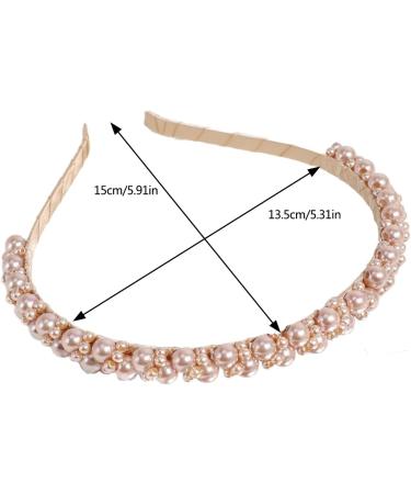 amangul Elegant Women's Hair Accessories Hairbands with Imitation Pearl Detail Fashionable Headpieces Headbands for Woman(Champagne One Size) - Buy Online on GoSupps.com