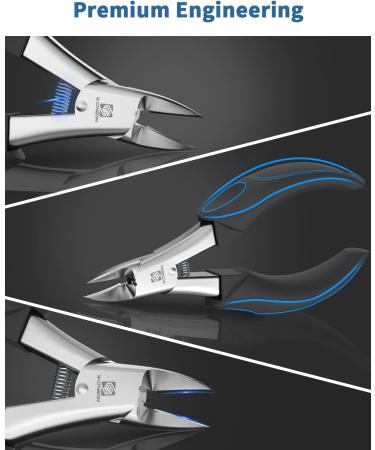 WONSIM Heavy Duty Toenail Clippers for Seniors & Adults - Sharp Curved Blade for Thick, Ingrown Nails - Includes Ingrown Toenail File and Lifter - Buy Online on GoSupps.com