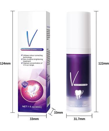 Purple Toothpaste for Teeth Whitening - Sensitive Teeth & Cavity Prevention - 1fl.oz - Buy Online on GoSupps.com