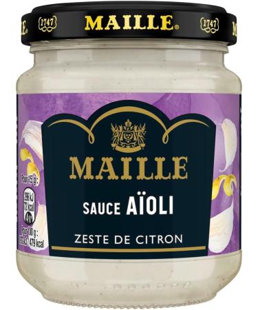 Maille A oli Sauce with Lemon Zest - Pack of 3 x 185 g Pots - Buy Online on GoSupps.com