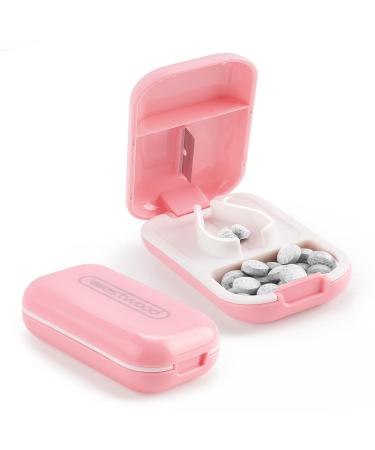 Pill Tablet Cutter Small Pill Splitter Pill Crusher Portable Tablet Breaker for Small Pills and Large Pills Tablet Vitamin Medicine Pink