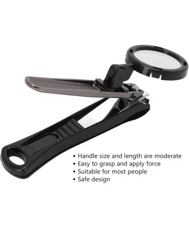 Nail Clipper With Magnifying Glass Portable Nail Clipper Heavy Duty Nail Cutter Smart Nail Clippers Magnifier Loupe Set for Seniors(black) - Buy Online on GoSupps.com