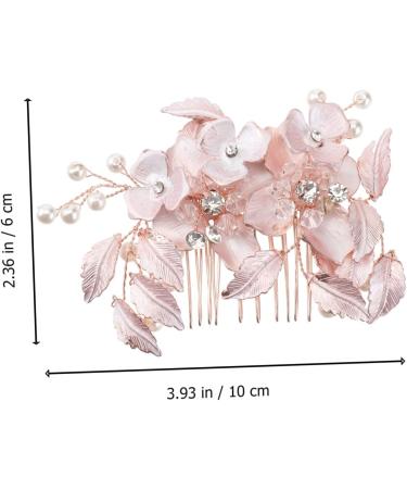 Angoily 1pc Mori Wedding Flower Handmade Comb Wedding Headdress Rhinestone Barrettes Hair Side Comb Rhinestone Bobby Pins Shiny Crystal Hair Combs Pearl Women's Alloy Rhinestones - Buy Online on GoSupps.com