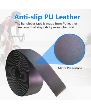 Reflective PU Leather Road Bike Handlebar Tape - 2 Rolls - Buy Online on GoSupps.com
