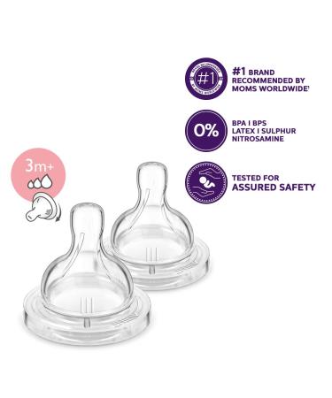 Philips AVENT BPA-Free Classic Nipple Variable Flow, 2-Pack - Buy Online on GoSupps.com