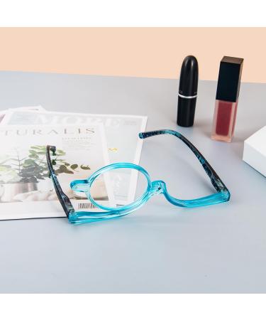 MMOWW Makeup Reading Glasses - Blue 1.0 Magnifying Makeup Glasses for Women with Rotating Single Lens - Buy Online on GoSupps.com