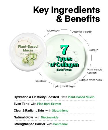 ClearDea Mucin Collagen Cream Ampoule for face Collagen-Powered Hydrating & Firming Skincare, Non-Greasy, Revitalizing Korean Beauty for All Skin Types, 15ml x 2 - Buy Online on GoSupps.com