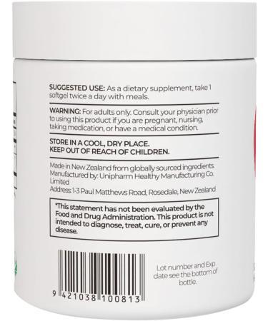 HUJ CoQ10 200mg Per Day - Heart Health & Cellular Energy Support with Coenzyme Q10 Vitamin E & PQQ - 60 Softgels - Buy Online on GoSupps.com