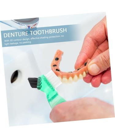 Lurrose Miniature Prosthetic Toothbrush Set - 4 Double-Sided Cleaning Brushes for Dentures | Microburst and Malpinsel Design for Effective Prosthesis Care - Buy Online on GoSupps.com