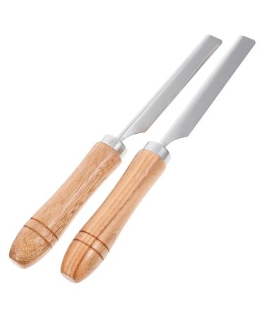 Warmhm 2 pieces of shaver holder meat hair remover pig poultry hair remover stainless steel spatula stainless steel tweezers Hand puller sound clip hair removal blades clip hair razor