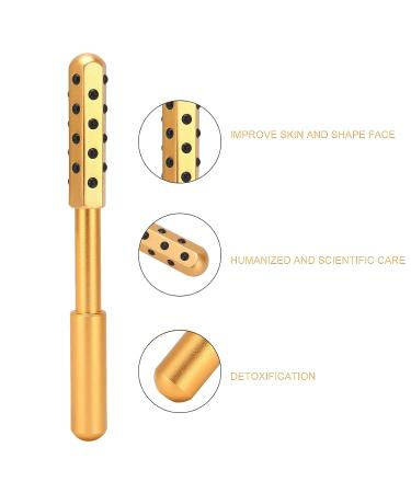 Gold Face Massage Device with 24 Germanium Particles | Facial Lifting Massager for Improved Absorption | Shop Internationally - Buy Online on GoSupps.com