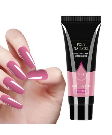 Nail Tip Extension Gel Glue - Professional LED Hard Gel Builder Nail Extension Nail Gel Professional Easy to Use Long-Lasting Art Nail Glue for Salon Easy DIY at Home for Natural Wobblo - Buy Online on GoSupps.com
