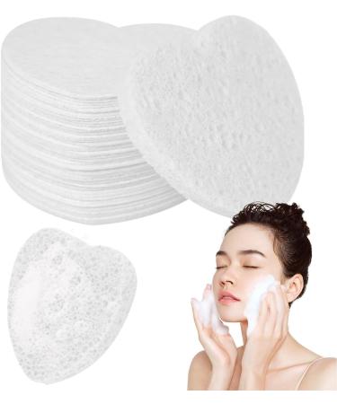 Heart Shape Facial Sponges Easy to Use Natural Cosmetic Spa Sponges Natural Heart Makeup Sponges Convenient Heart Sponge Applicators Long-Lasting Heart Cosmetic Pads for Makeup Remover - Buy Online on GoSupps.com