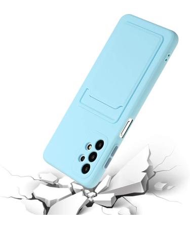 Buy Tivenfezk Nadoli Ultra Thin Silicone Case for Samsung Galaxy A33 5G - Shockproof Scratch-Resistant Wallet Cover with Credit Card Holder - Blue - Buy Online on GoSupps.com
