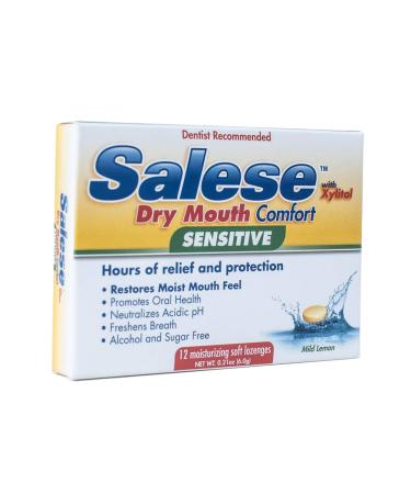 Salese Sensitive Dry Mouth Relief Lozenges - Xylitol Time Release Oral Health Mild Lemon Flavor - Shop Internationally - Buy Online on GoSupps.com
