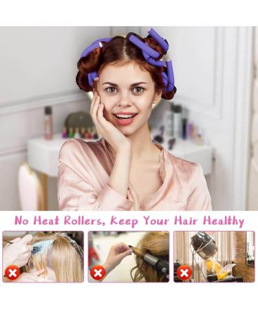 AOOWU 10 Pcs Flexi Rods for Hair Heatless Hair Rollers Bendy Foam Curler Rollers for Short Medium Long Hair Twist-flex Rods Set Heatless Hair Rollers for Sleeping Hairstyle DIY Home Hair Salon 10 pcs - Purple - Buy Online on GoSupps.com