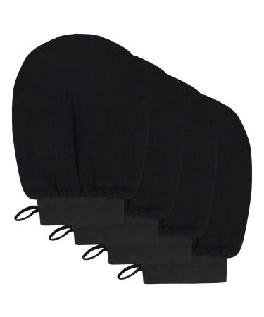 4 pieces peeling gloves black Deep body peeling glove dead skin-remover shower-body peeling gloves for women and men grown in