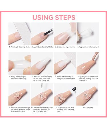 White Hard Gel Builder for Nail Extension | UV LED Carving Gel for Nail Art | Rhinestones Glue for Home Use - Buy Online on GoSupps.com