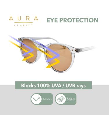 Aura Clarity Migraine Glasses - Blue Light Blocking FL-41 Shades for Men and Women - Buy Online on GoSupps.com