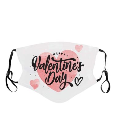 Comfortable Windproof mask Cute Sweet Heart Shapes On Blurry Background Romantic Love Valentines Day Printed Facial decorations for adult