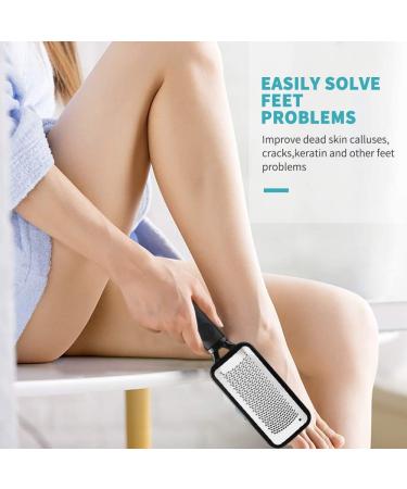 Fu Store Stainless Steel Foot Files Callus Remover 2 Pcs - Professional Pedicure Tools for Smooth Feet - Dual Sided Foot File Scrubber - Premium Quality (Pack of 1) - Buy Online on GoSupps.com