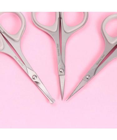 Beaupretty 3pcs Stainless Steel Eyebrow Nose & Beard Scissors | Beauty Trimmers for Men & Women | Must-Have Grooming Tools - Buy Online on GoSupps.com
