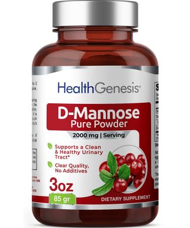 D-Mannose Pure Powder 2000 mg 3 oz 85 g - Supports Urinary Bladder Tract Health