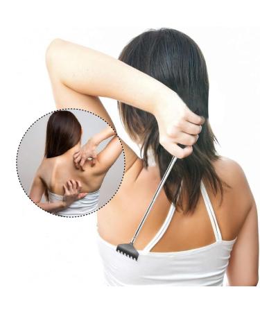 Jitnga 2-Pack Back Scratcher for Itching High-Quality Extendable Stainless Steel 20-68 cm Padded Handle Available in Black & Dark Green - Buy Online on GoSupps.com