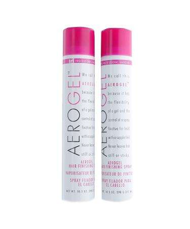 TRI Aerogel Hairspray - Non-Toxic Hair Finishing Spray for Styling Volumizing and Holding Curly Hair with Flexible Hold - For Women and Men - Pack of 2 (10.5 Oz)