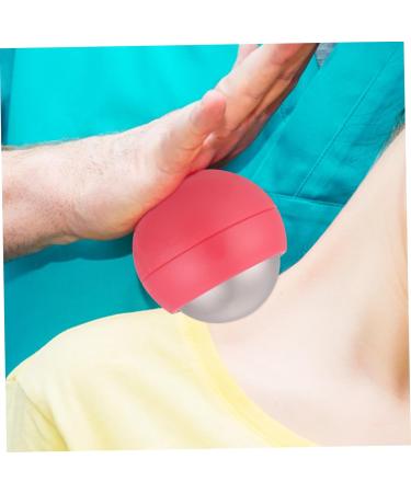 Frcolor 3-in-1 Hand Massage Ball - Portable Muscle & Foot Massage Device for Self-Massage | Pink ABS Roll Item for Body & Face Fitness - Buy Online on GoSupps.com