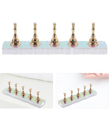 Beavorty 1 Set Acrylic Nail Display Stand Nail Practice Holder Magnetic Nail Practice Stand Fingernail Diy Nail Stand for False Nail Manicure Tool Salon Use Golden - Buy Online on GoSupps.com