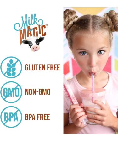 MILK MAGIC Flavoring Straws - Pack of 2 - Strawberry and Chocolate - 3.84 Oz. - Buy Online on GoSupps.com