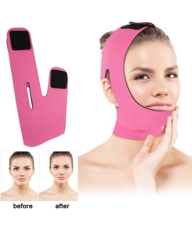 Face Slimming Cheek Mask V Face Line Belt Lifting Mask - Rose Red - Buy Online on GoSupps.com