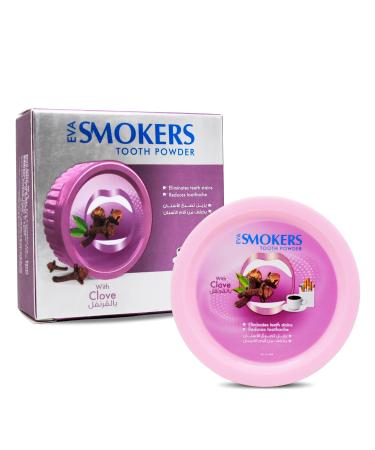 Eva Smokers with Clove Natural Herbal Halal Islamic Toothpowder Powder (1.41 oz / 40 gm)