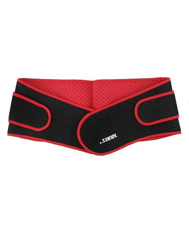 Buy FakeFace Unisex Compression Waist Trimmer Belt - Adjustable Neoprene Back Support for Weight Loss & Slimming - Breathable Kidney Binder - Black & Red - Buy Online on GoSupps.com