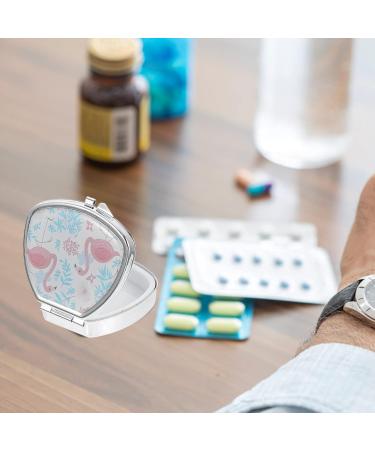 GLEAVI Portable Pill Box - Cute 2-Compartment Travel Medicine Organizer for Purse & Pocket - Decorative Metal Vitamin Case (Swan - Buy Online on GoSupps.com