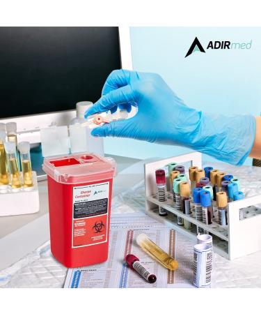 AdirMed Sharp Needle Disposal Container - 1 Quart - Ideal for Home, Clinic, Office, Barber Use - Buy Online on GoSupps.com