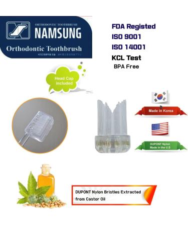 Samsung Orthodontic Toothbrushes 2 Pack - Dupont Bristles V Trim Cleaning for Braces Wires Brackets - Ortho NO.33 Soft - Buy Online on GoSupps.com