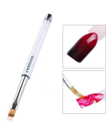 Lwtose 2pc Ombre Nail Brush Set - Nail Art Painting Pen for UV Gel Polish & Rhinestone Creations - Golden Color Gradient - Buy Online on GoSupps.com